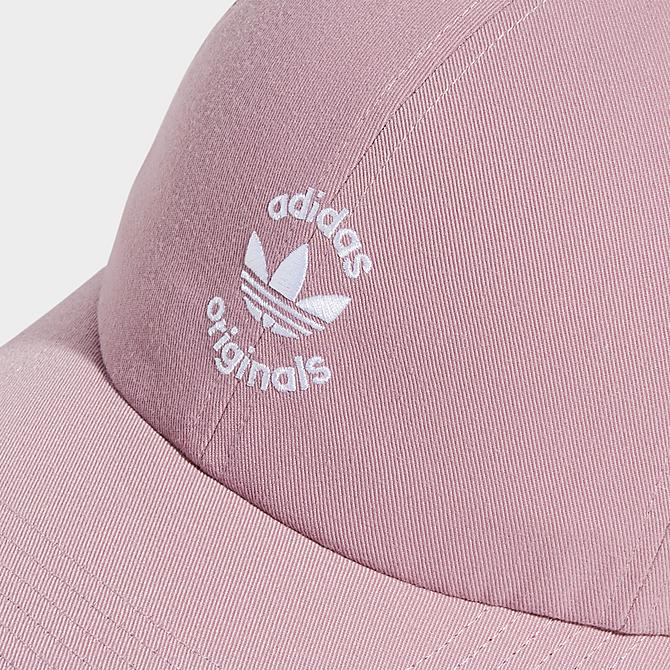[angle] view of Women's adidas Originals Relaxed Strapback Hat in Light Purple Click to zoom