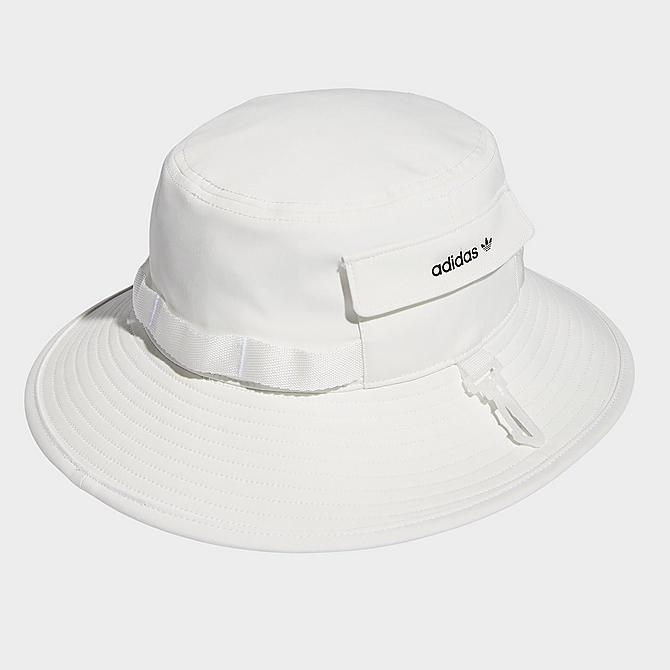 [angle] view of adidas Originals Non-Dyed Boonie Hat in White Click to zoom