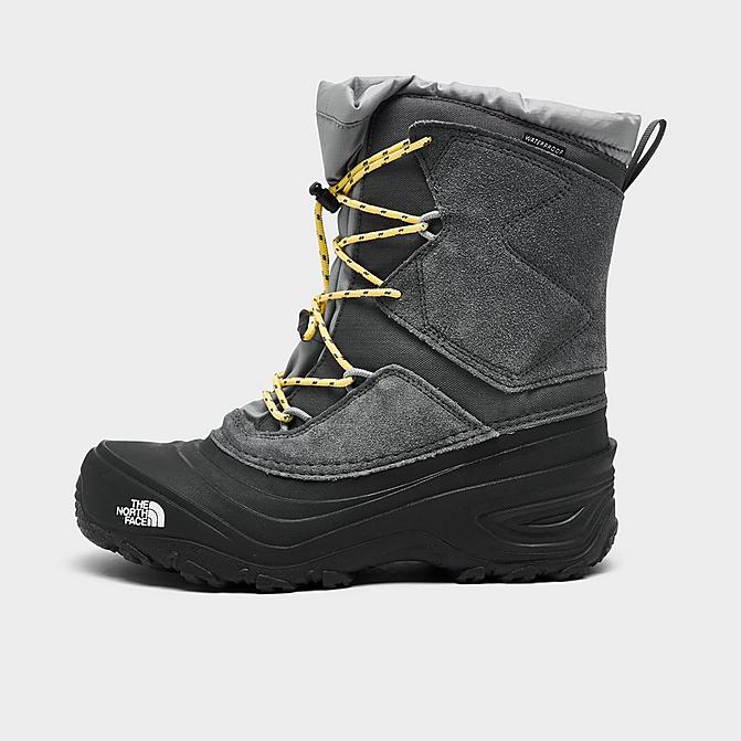 Right view of Big Kids' The North Face Alpenglow V Boots in Vanadis Grey/Meld Grey Click to zoom
