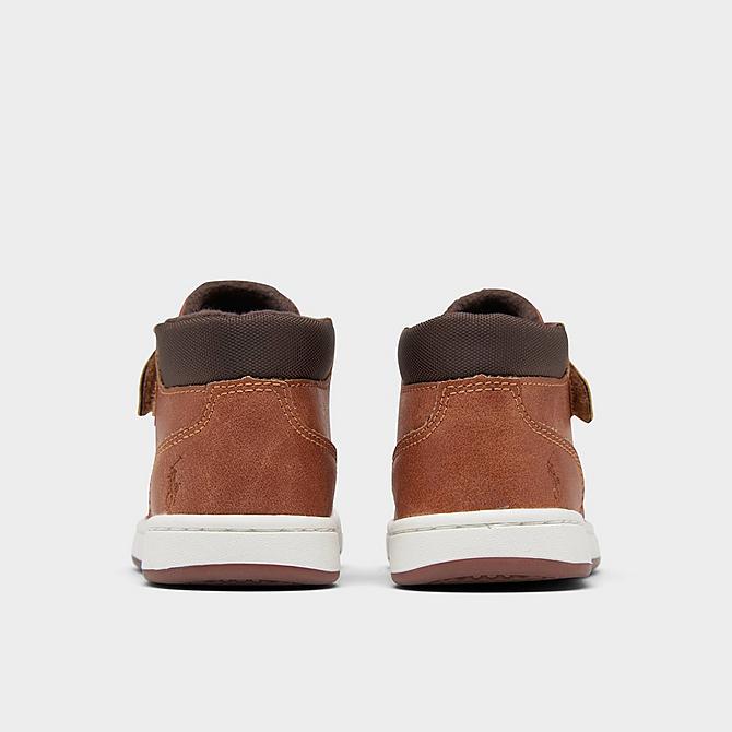 Left view of Boys' Toddler Polo Court Sneaker Boots in Brown Click to zoom