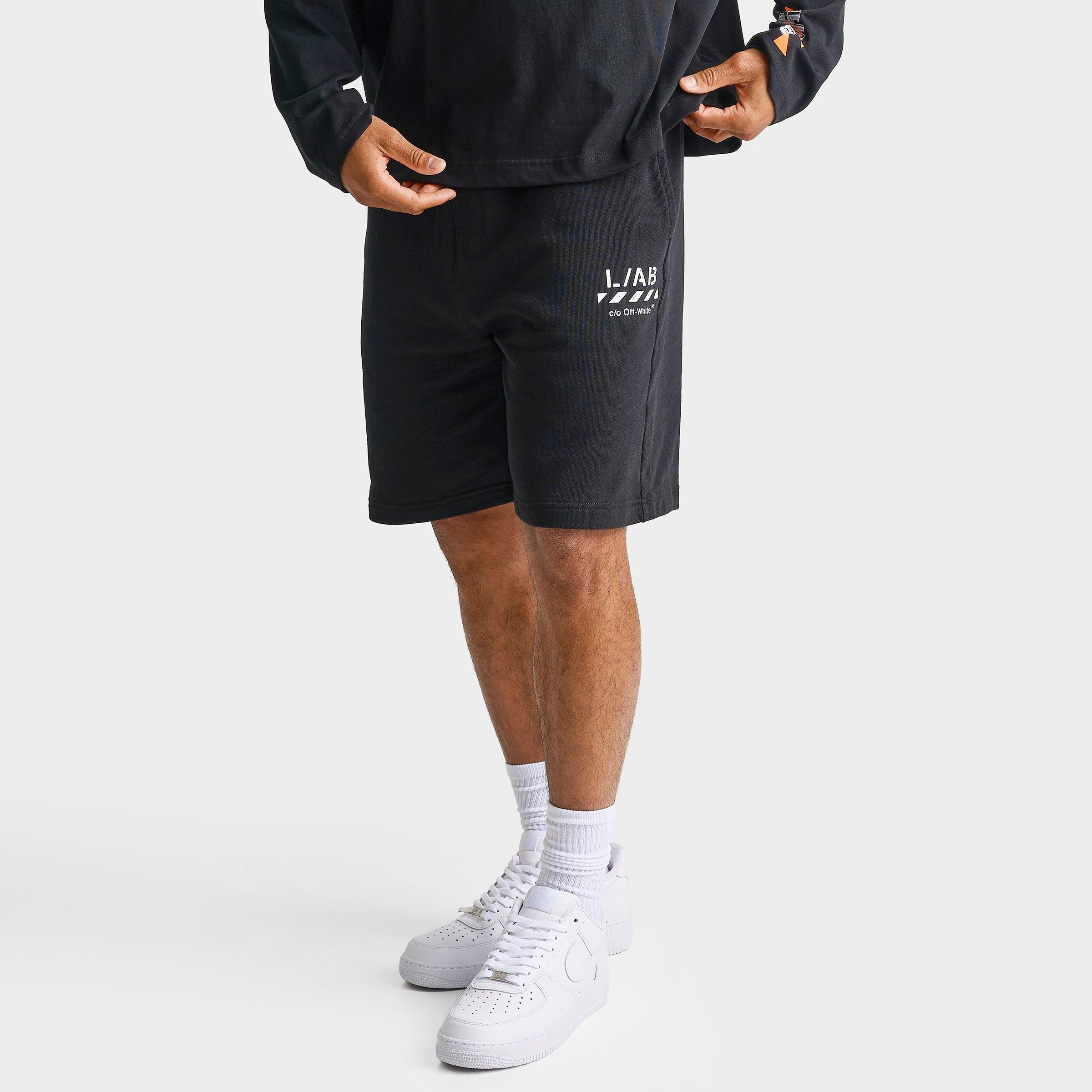 Men's L/AB c/o Off-White Core Diagonal Fleece Shorts | Finish Line