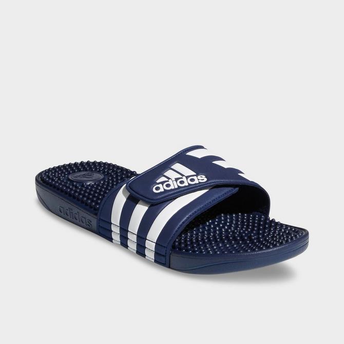 Adidas sandals hot sale blue white