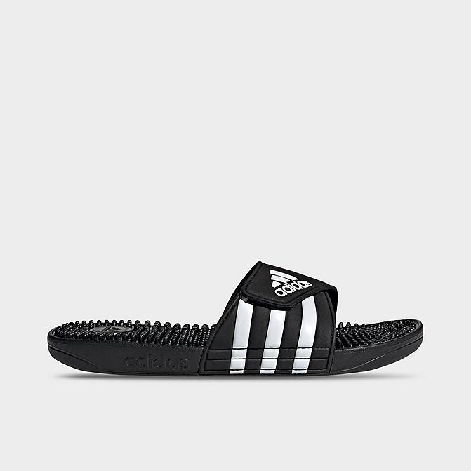 Right view of adidas Adissage Slide Sandals in Black/White/Black Click to zoom