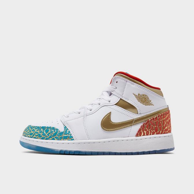 Air Jordan 1 Mid Sneaker School Big Kids' Shoes.