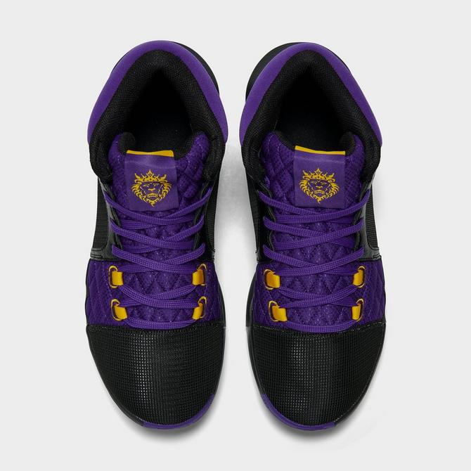 Lebron james purple and gold outlet shoes