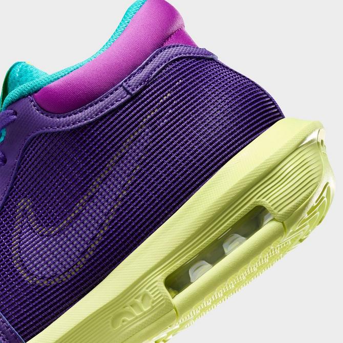 Nike purple green shoes best sale