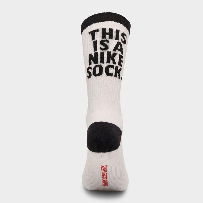 Nike Boys 6 Pack Cushioned Crew Socks - White/Black Size S