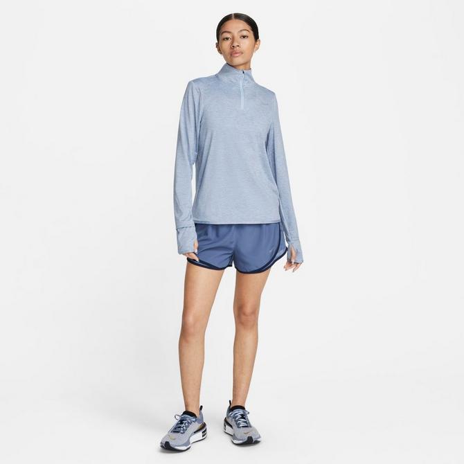 [angle] view of Women's Nike Swift Element Quarter-Zip Running Top in Light Armory Blue/Reflective Silver Click to zoom