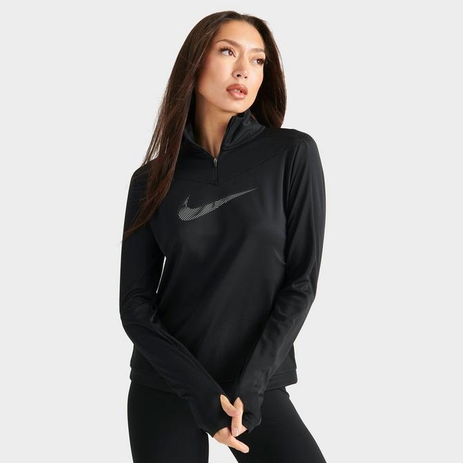 Women's half zip outlet running top grey