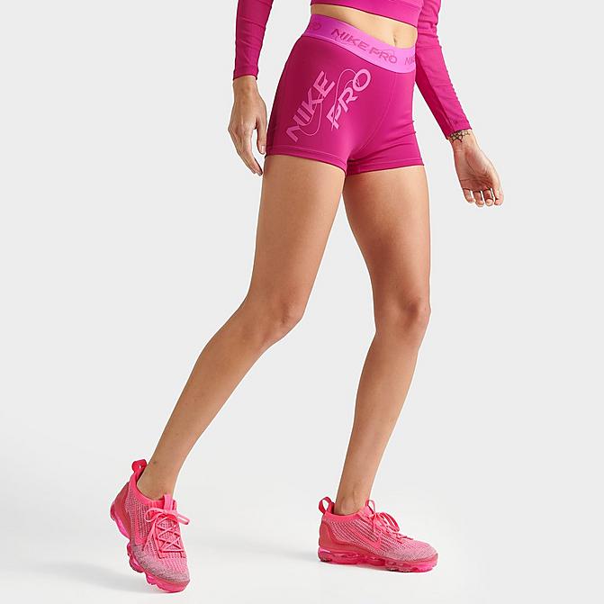 Nike Pro Dri-fit Womens Mid-rise Gray Geometric Athletic Skinny