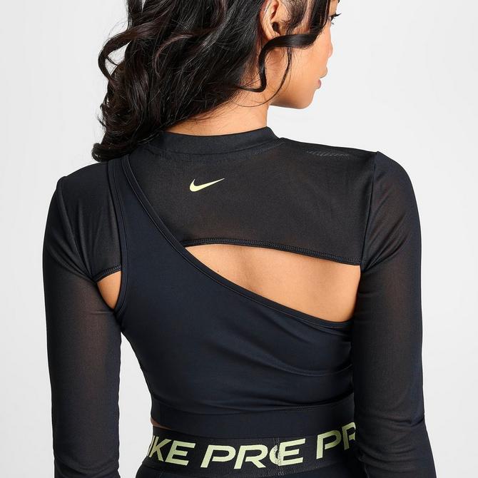 Nike Sportswear Crop Tape Top Black