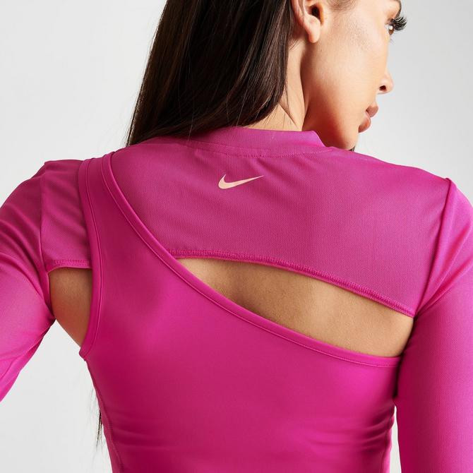 Nike crop top store pink