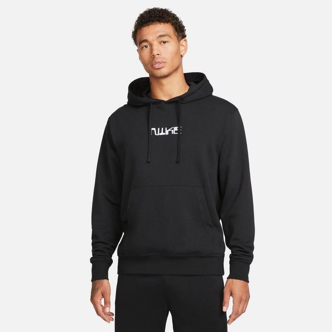 MENS OUTLINE BLACK ZIP UP HOODIE