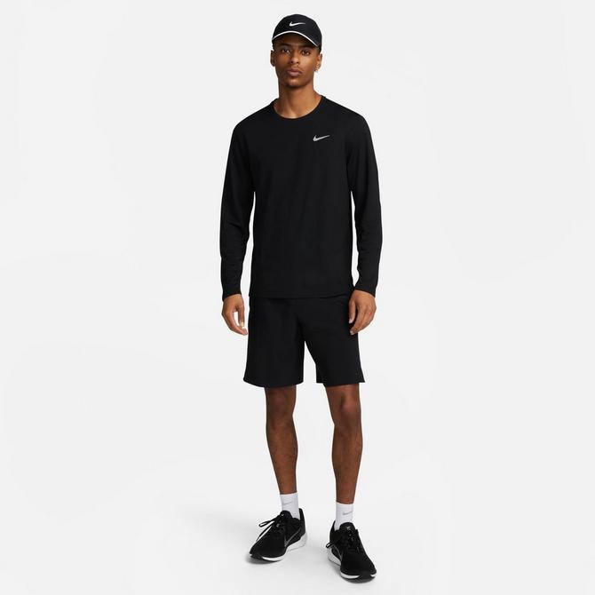 Men s Nike Miler Dri FIT UV Long Sleeve Running Top Finish Line