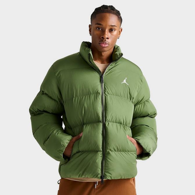 Green down hot sale jacket mens