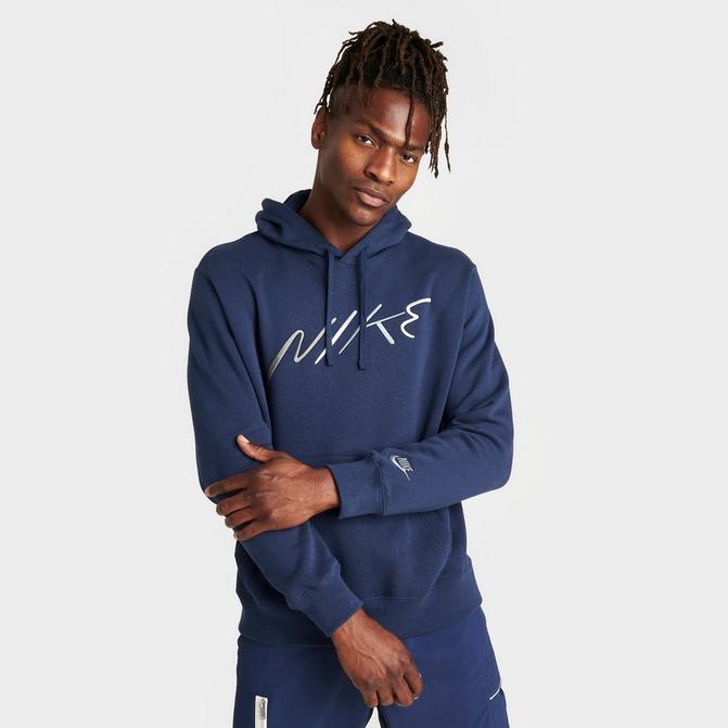 Men's Nike Club Fleece Brushed-Back Graphic Pullover Hoodie| Finish Line