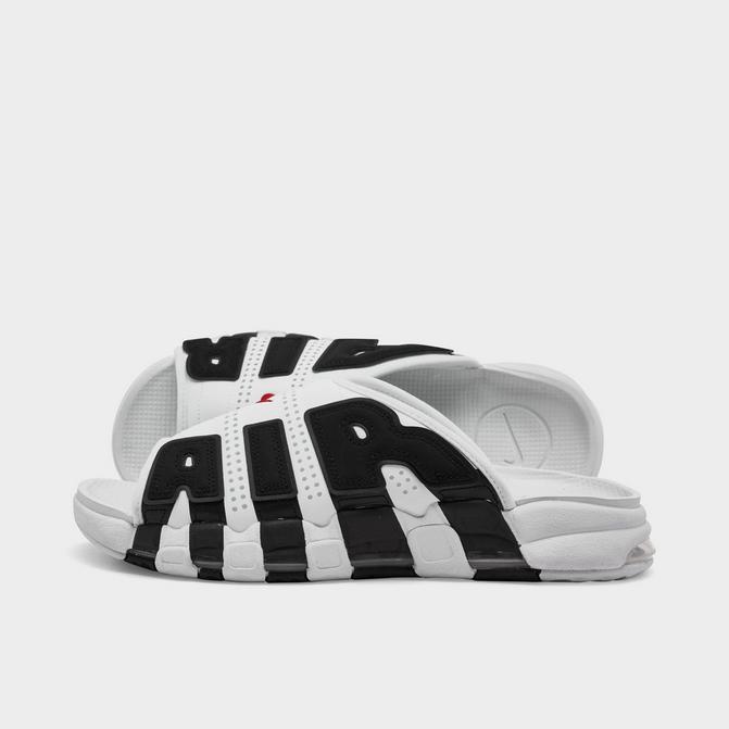 Air More Uptempo Slide White and Black-