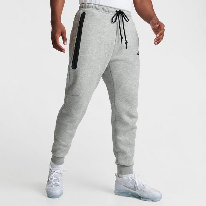 MENS M MEDIUM NIKE TECH FLEECE JOGGERS BIRCH HEATHER GRAY BLACK PANTS  805162 051 