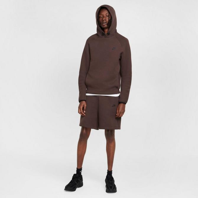 [angle] view of Men's Nike Sportswear Tech Fleece Pullover Hoodie in Baroque Brown/Black Click to zoom