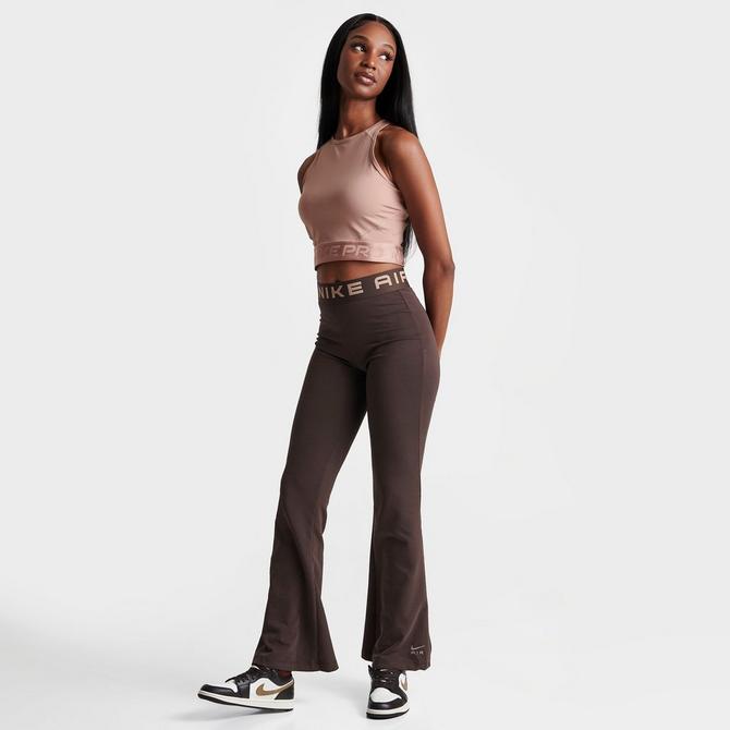 Nike High Waisted Ribbed Jersey Trousers Womens Black/White, £20.00