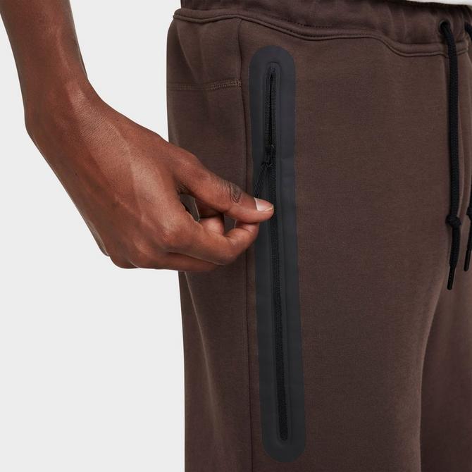 [angle] view of Men's Nike Sportswear Tech Fleece Shorts in Baroque Brown/Black Click to zoom