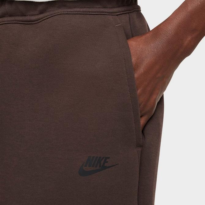 [angle] view of Men's Nike Sportswear Tech Fleece Shorts in Baroque Brown/Black Click to zoom