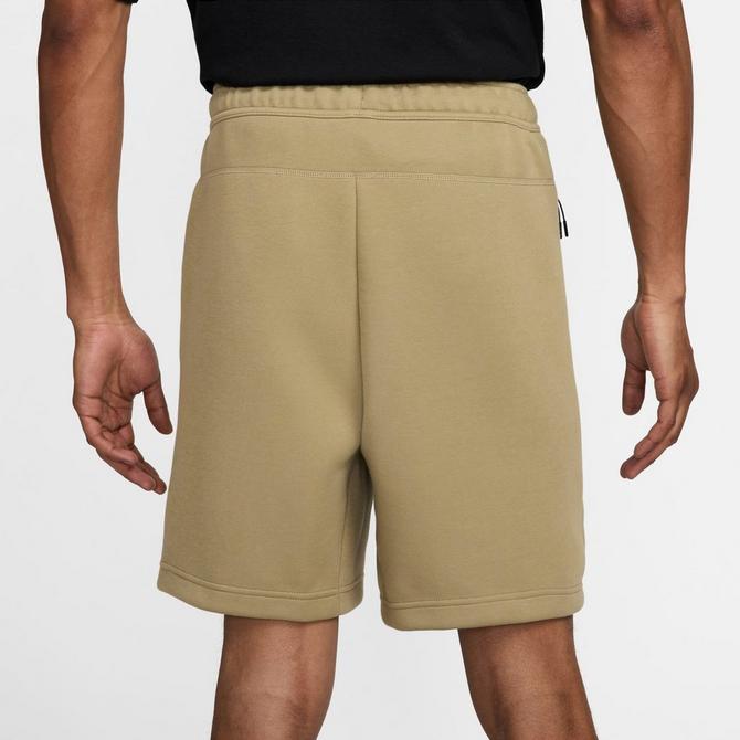 [angle] view of Men's Nike Sportswear Tech Fleece Shorts in Neutral Olive/Black Click to zoom