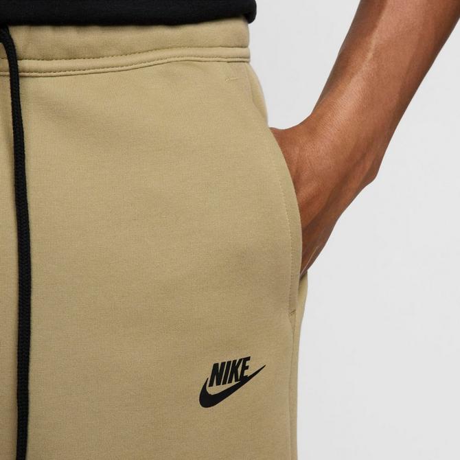 [angle] view of Men's Nike Sportswear Tech Fleece Shorts in Neutral Olive/Black Click to zoom