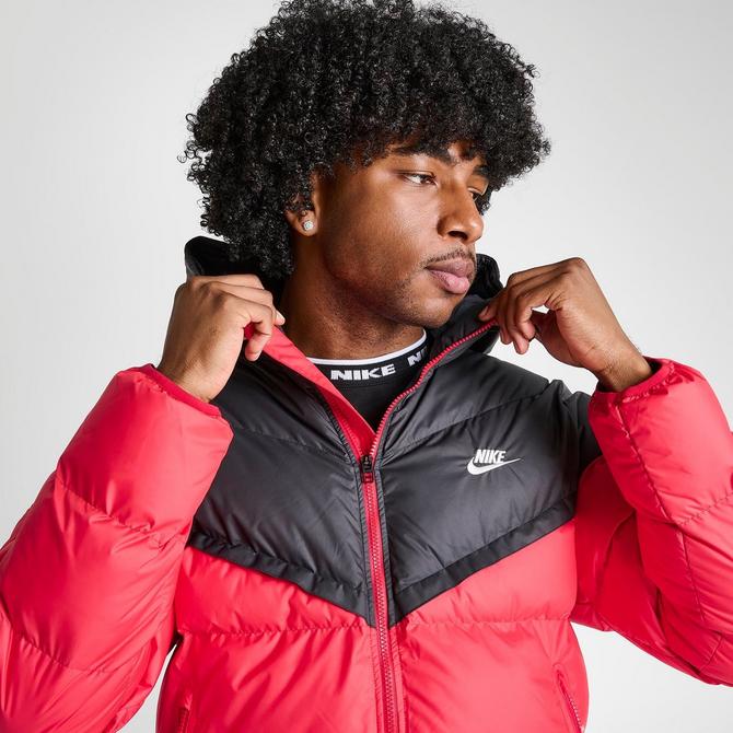 Red and black store nike windbreaker mens