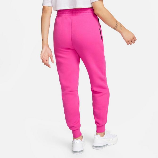 Nike Tech Fleece Pants Peach Pink Joggers Taped Slim Bottoms Women