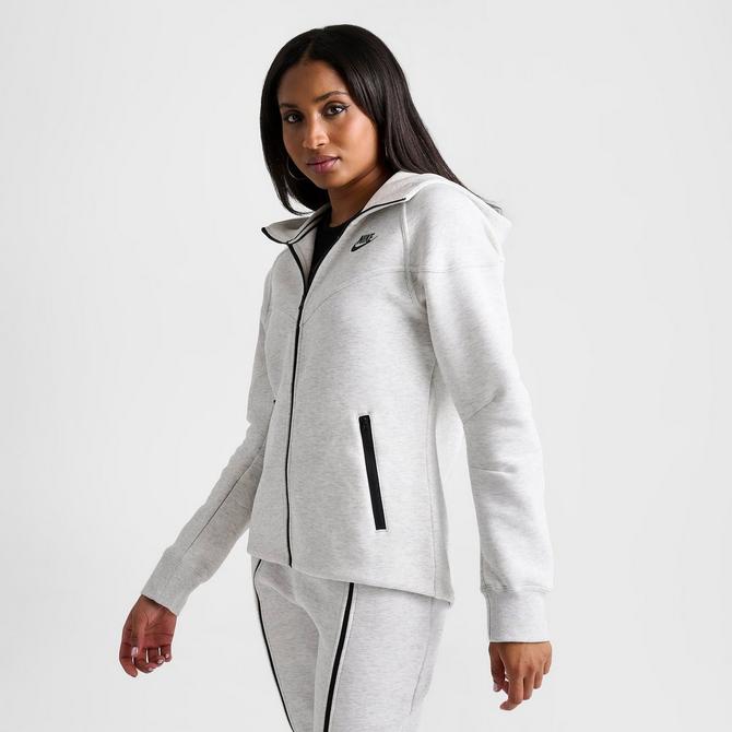 Puma Women's Essential Small Logo Full Zip Fleece Hoodie - Light Grey  Heather