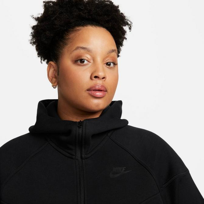 Nike Sportswear Tech Fleece Windrunner Full-zip Hoodie Womens Size-3X-Large  Dark Grey Heather/Black