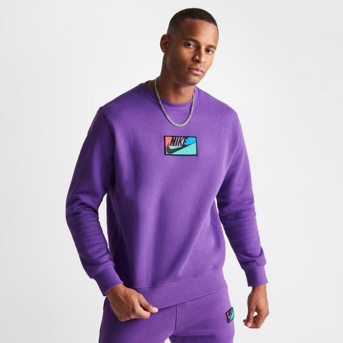 Nike purple clearance crew neck sweatshirt