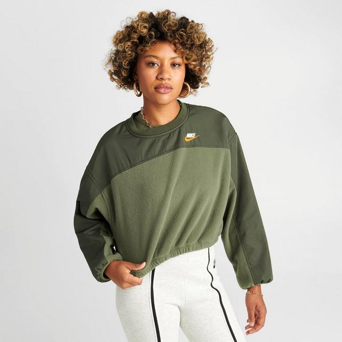 Women's nike sportswear best sale swoosh fleece crew sweatshirt