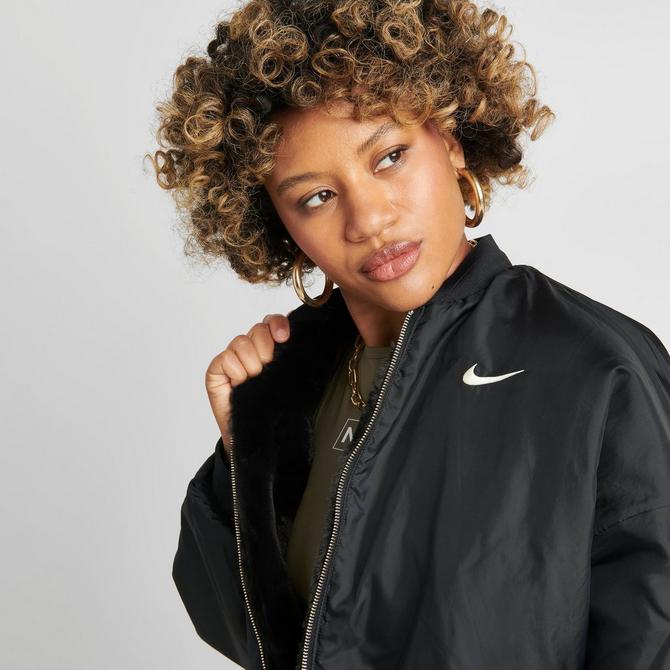 Nike fur clearance bomber