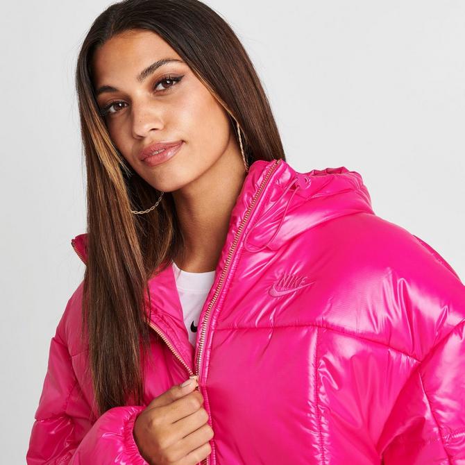 Pink nike hot sale puffer jacket