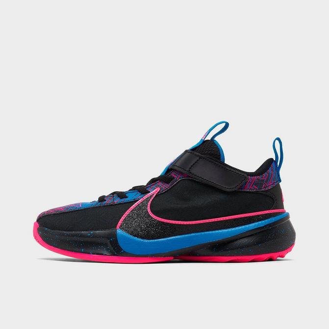 Pink and blue 2024 nike basketball shoes