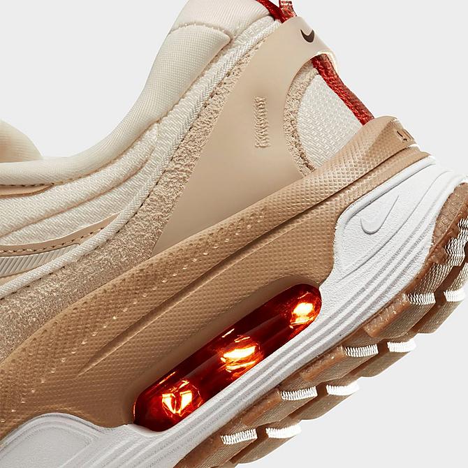 Front view of Women's Nike Air Max Bliss SE Casual Shoes in Pale Ivory/Picante Red/Summit White/Oatmeal/Desert/Cacao Wow Click to zoom