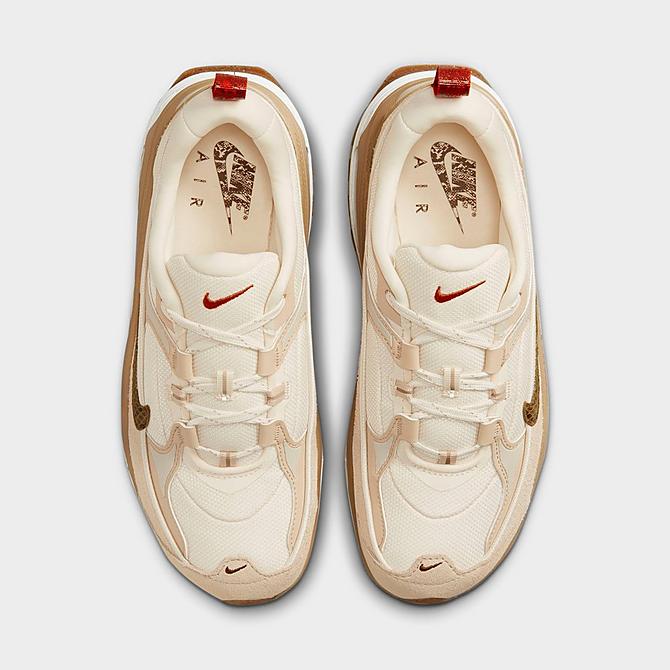 Back view of Women's Nike Air Max Bliss SE Casual Shoes in Pale Ivory/Picante Red/Summit White/Oatmeal/Desert/Cacao Wow Click to zoom