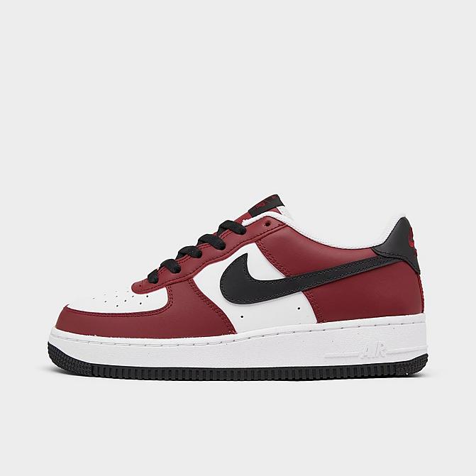 Right view of Big Kids' Nike Air Force 1 LV8 Casual Shoes in Team Red/Black/White Click to zoom