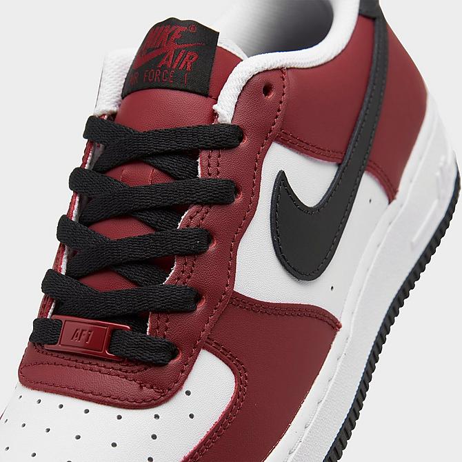 Front view of Big Kids' Nike Air Force 1 LV8 Casual Shoes in Team Red/Black/White Click to zoom