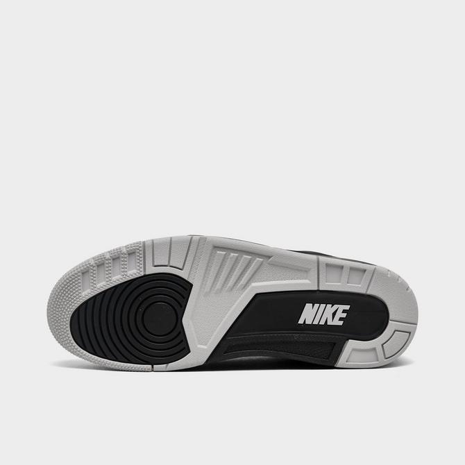 Bottom view of Air Jordan 2/3 Casual Shoes in Black/Black/Metallic Silver Click to zoom