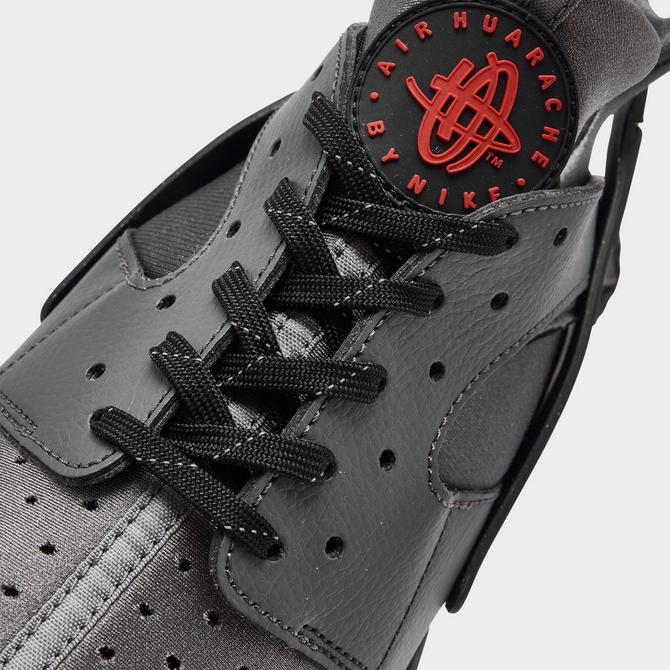 Air huarache run ultra black metallic silver  and  university outlet red