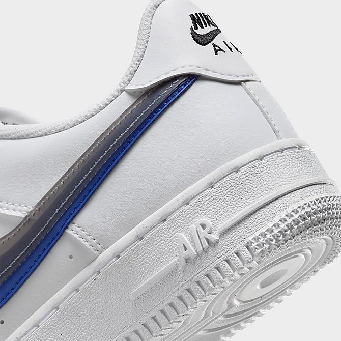 Front view of Big Kids' Nike Air Force 1 Impact Next Nature Casual Shoes in White/Hyper Royal/Summit White/Black Click to zoom