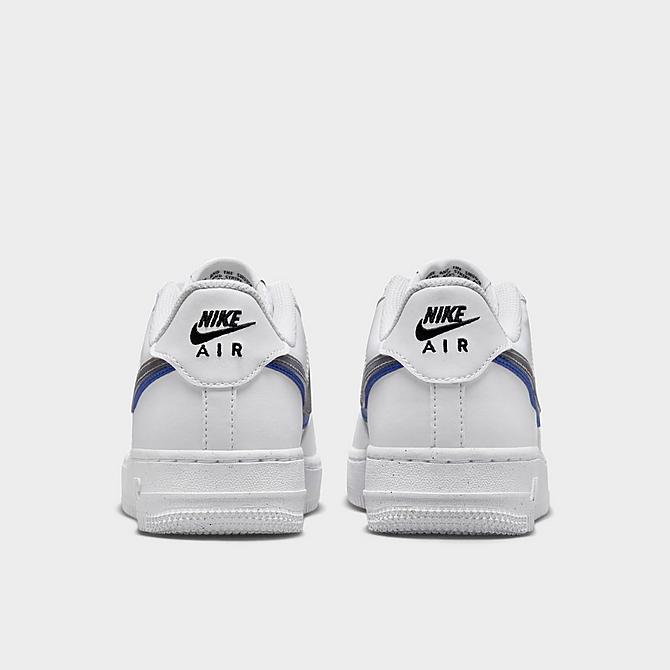 Left view of Big Kids' Nike Air Force 1 Impact Next Nature Casual Shoes in White/Hyper Royal/Summit White/Black Click to zoom