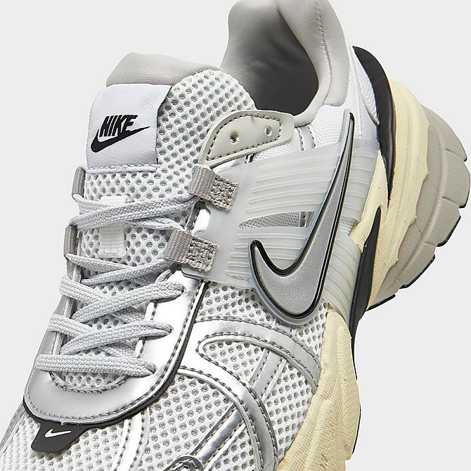 Front view of Women's Nike V2K Runtekk Running Shoes in Summit White/Metallic Silver/Pure Platinum/Light Iron Ore Click to zoom
