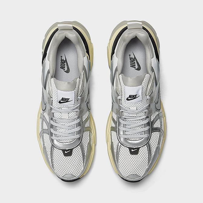 Back view of Women's Nike V2K Runtekk Running Shoes in Summit White/Metallic Silver/Pure Platinum/Light Iron Ore Click to zoom
