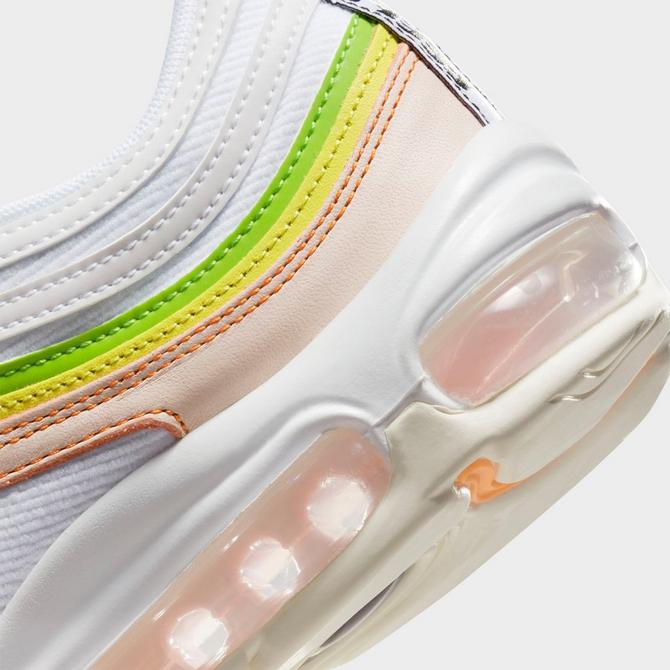 Women's 'air max 97 pink white yellow clearance green