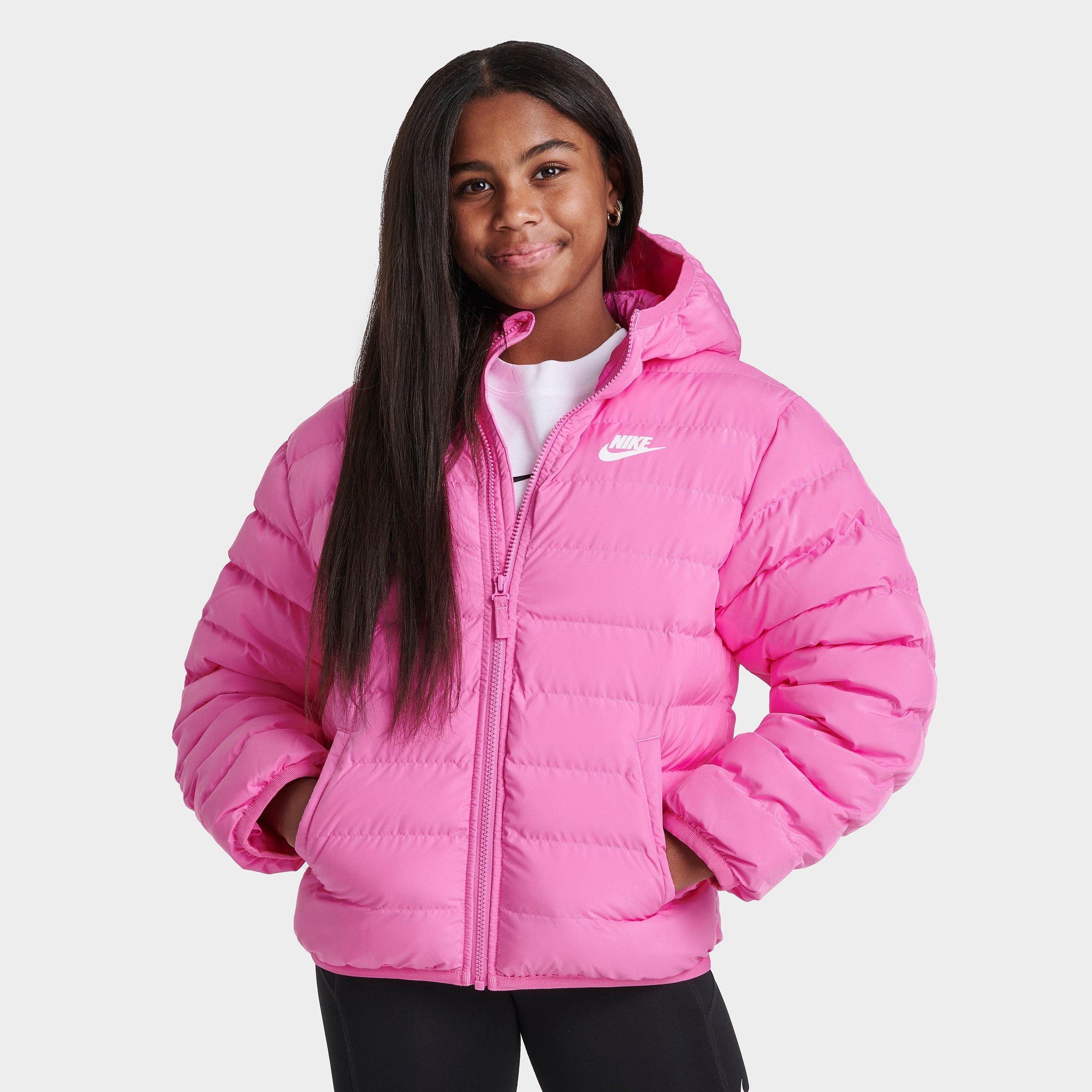 nike pink and white jacket
