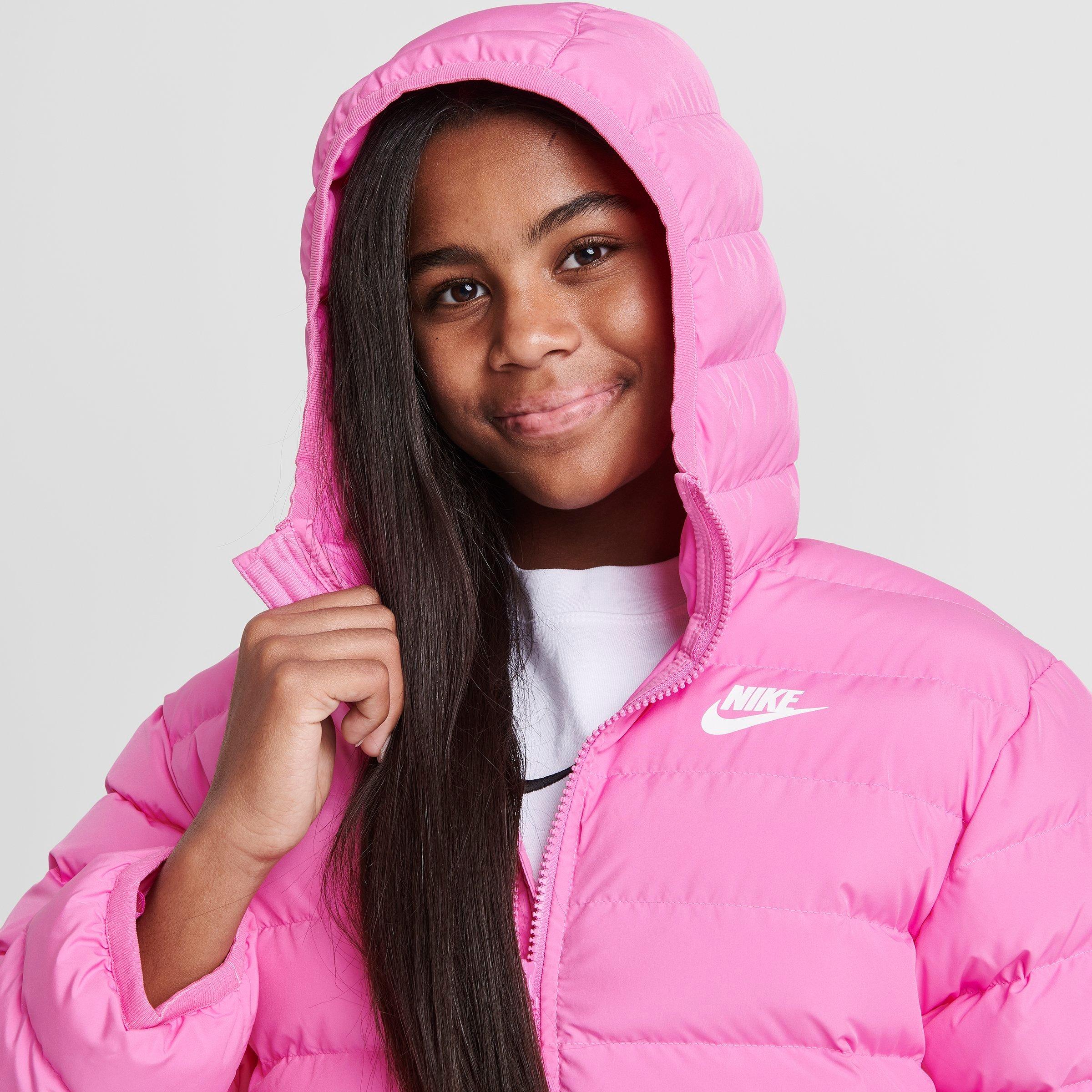 nike pink and white jacket